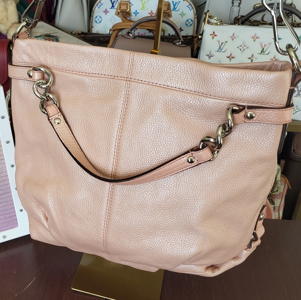 Coach Pink Pearl Brooke Bag 17165 Hobo - Picture 3 of 9